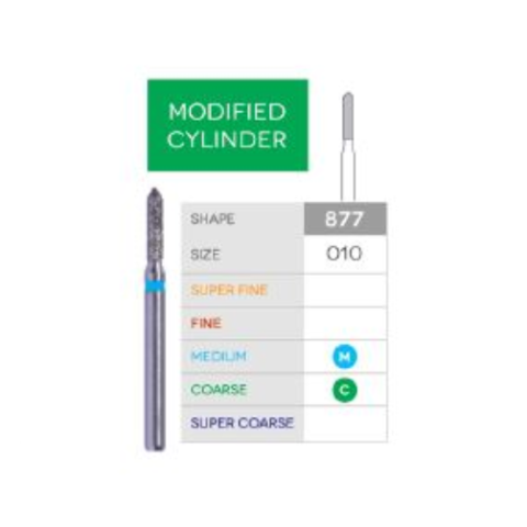 3D Dental SABUR Operatory Diamond Burs (MODIFIED CYLINDER)